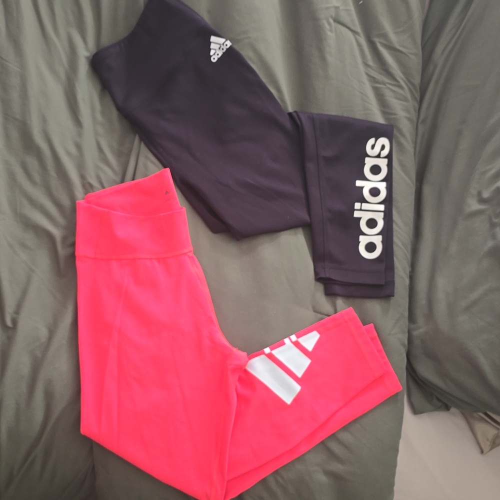 adidas Hot Pink and Black AEROREADY Leggings  Bundle Lot